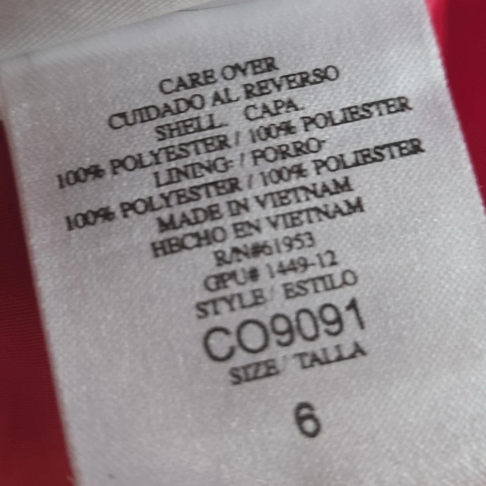 Jona Michelle Girls Red Sequined Formal Dress With Tulle Tiered Skirt Size 6